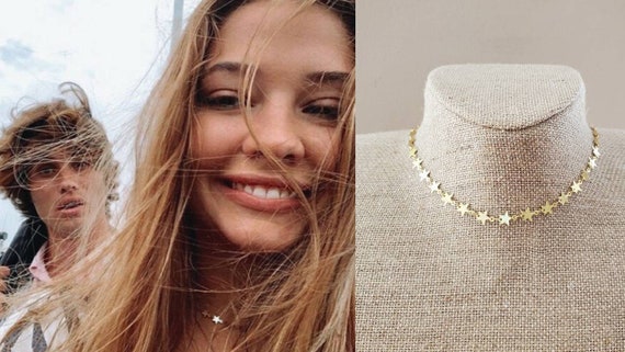 Gold Star Choker Necklace Sarah Cameron 