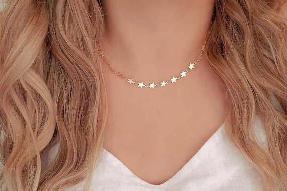 Metallic Gold Silver Star Linked Necklace Sarah Cameron Obx Inspired Outer  Banks Pogues Jewelry - Etsy Australia