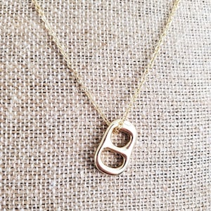 Soda Can Charm Chain Tab Gold Necklace Obx Outer banks Inspired Jewelry