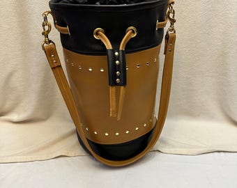 Vintage Pollini Bucket Bag Backpack Brown Leather Made in Italy Pollini - vintage bucket leather bag Italian luxury bags | eBay main image 4