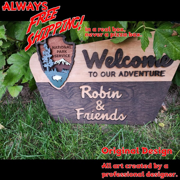 Two Sided National Park Custom Sign - Etsy