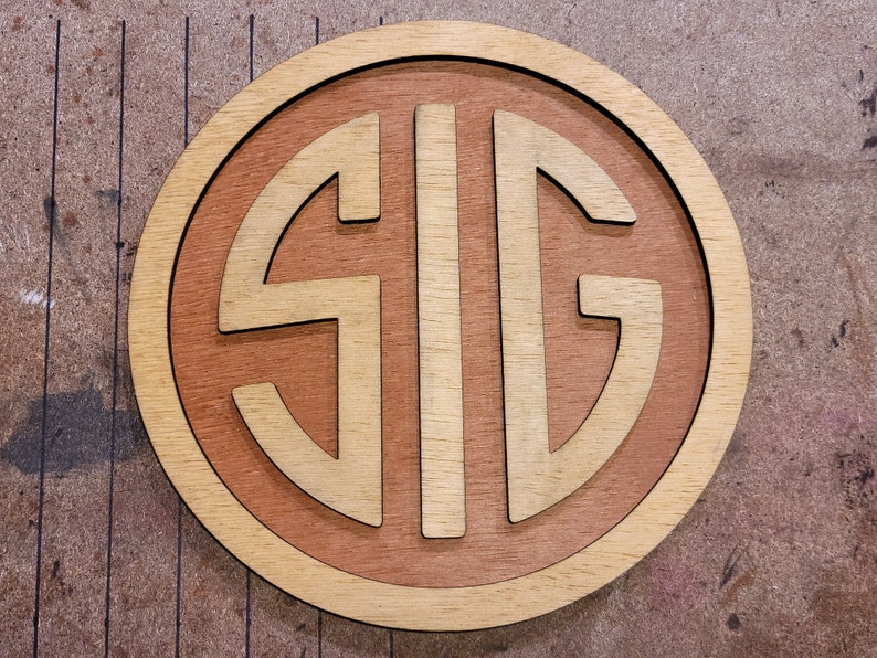 Pew Pew Logos Custom Laser Cut Laser Engraved Layered Wood Etsy