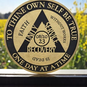 AA Wall Sign - Alcoholics Anonymous layered laser cut sign, Unity Service Recovery, sobriety sign, personalized to match sobriety