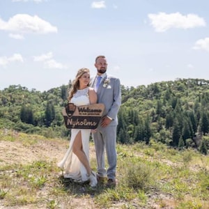 Cartello di benvenuto del Parco Nazionale - Cartello con nome della famiglia NPS, NPS personalizzato, Cartello per matrimonio nel Parco Nazionale, Cartello di benvenuto alla nostra avventura, Cartello in legno del Parco Nazionale