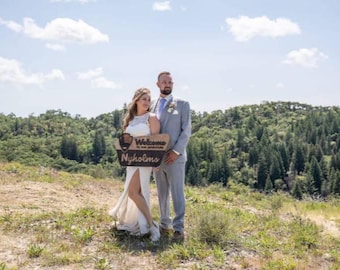Custom National Park Family Name Sign: Adventure Wedding Decor