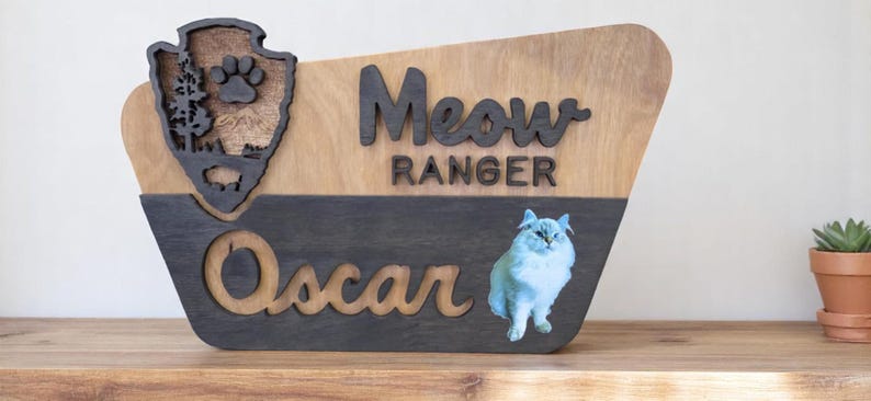 Custom National Park Pet Sign: Laser Cut Family Name, Outdoor Decor image 3