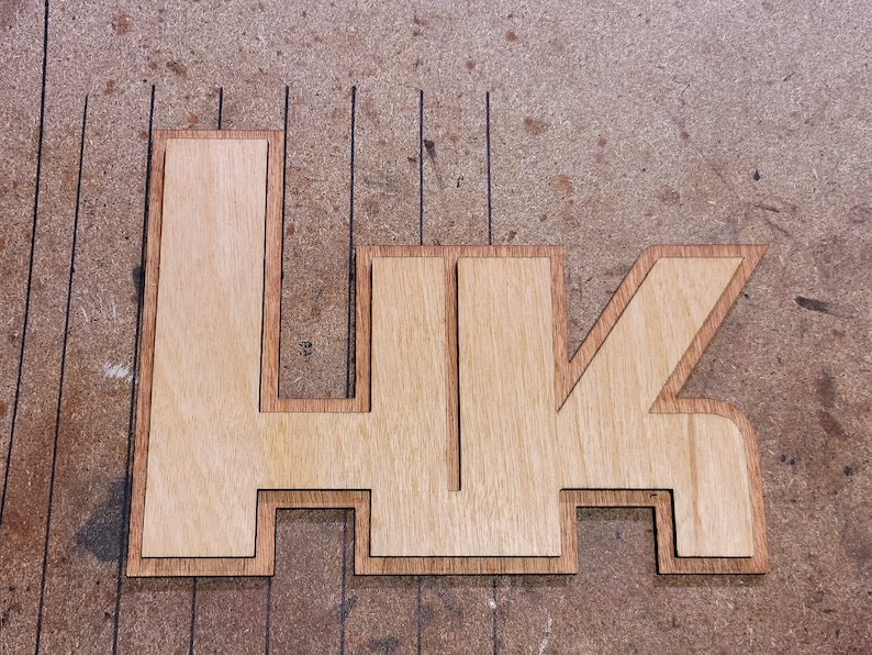 Pew Pew Logos Custom Laser Cut Laser Engraved Layered Wood Etsy