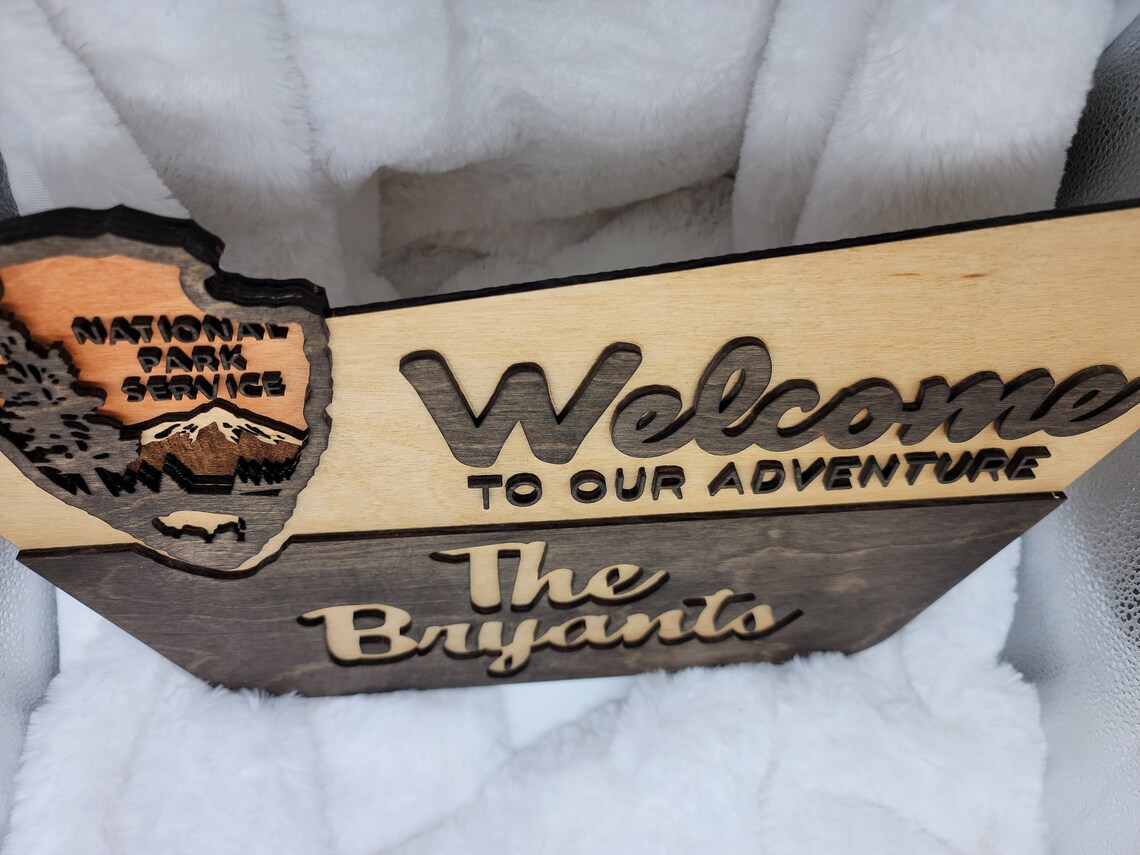 National Park Service Sign NPS inspired family name Etsy