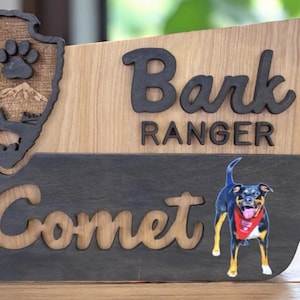 Custom National Park Pet Sign: Laser Cut Family Name, Outdoor Decor
