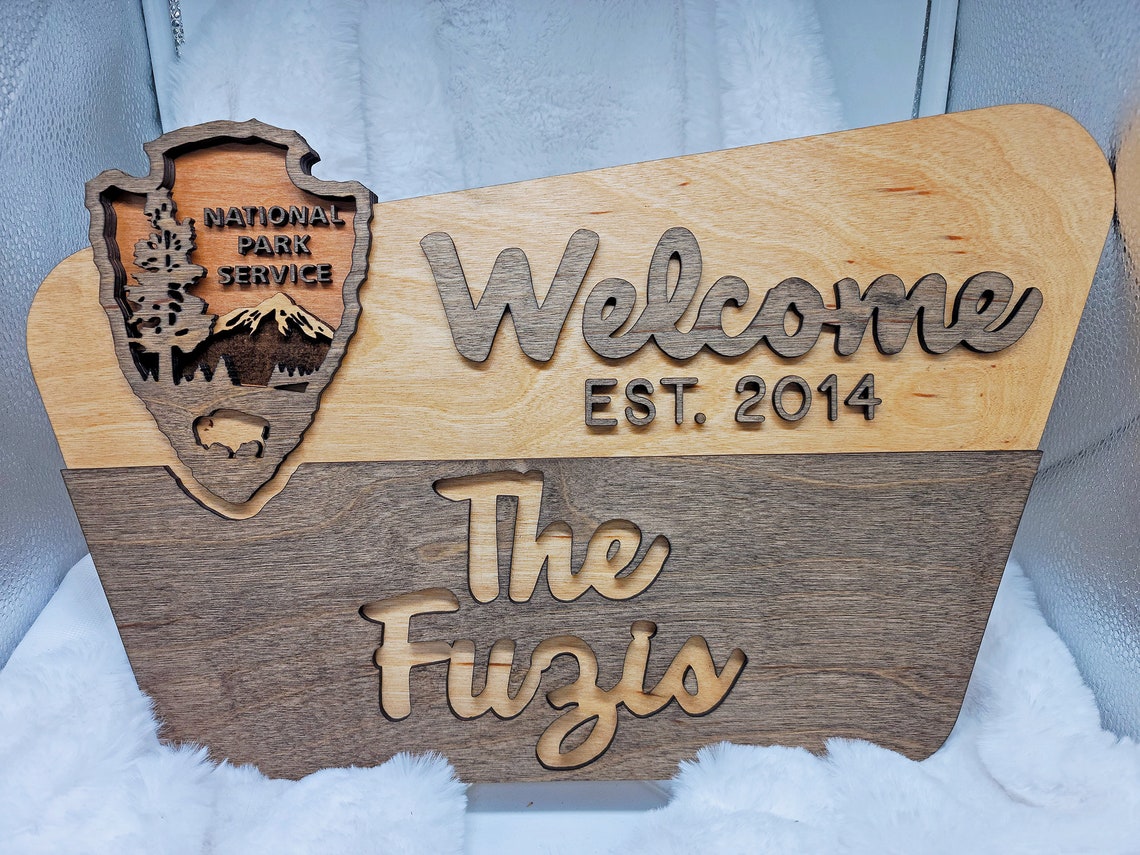 National Park Service Sign NPS inspired family name Etsy