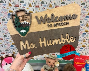 National Park Sign, Forest Service Welcome Sign, Welcome to our Wedding Celebration, Custom National Park Sign, PNW, Nursery Sign, Teachers!