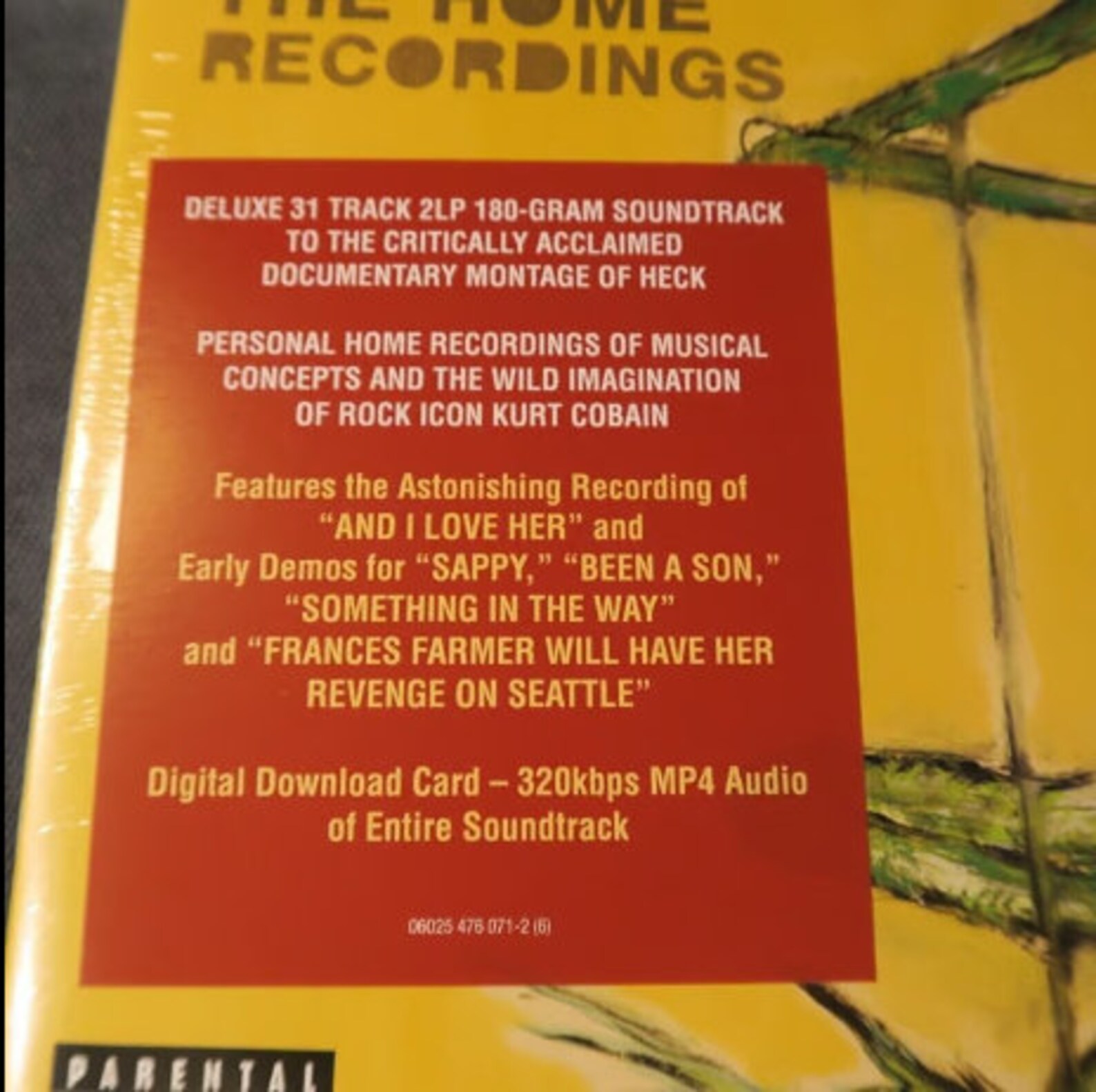 Kurt Cobain Montage of Heck LP the Home Recordings 180g