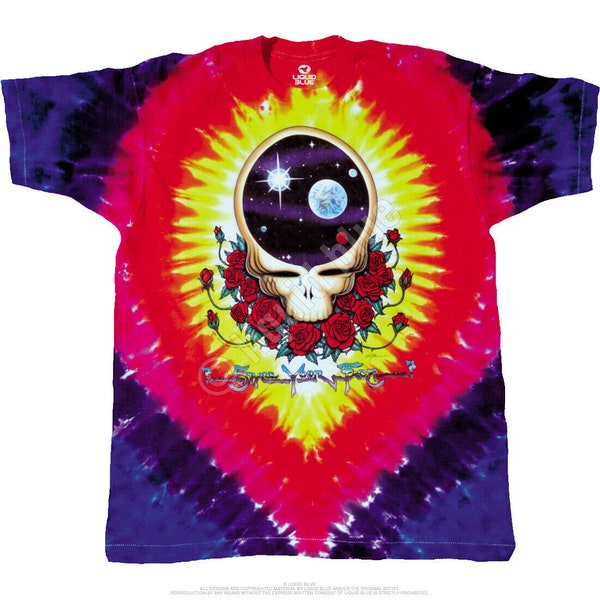 Grateful Dead Space Your Face Tie-Dye ~ Officially Licensed ~ 100% Heavyweight Cotton ~ Choose Your Size ~ Brand New!