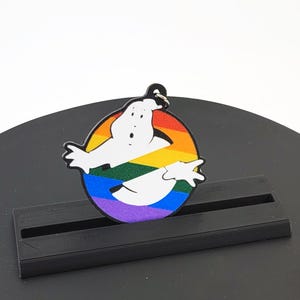 Ghostbusters Pride Keychain – Rainbow 3D Printed Logo