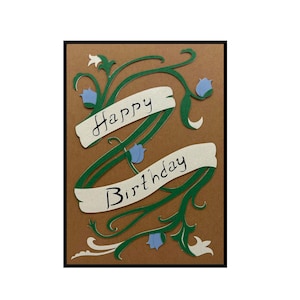 Belles fleurs de carte d'anniversaire