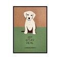 Puppy Get Well Card, "Sit Stay Heal" Greeting