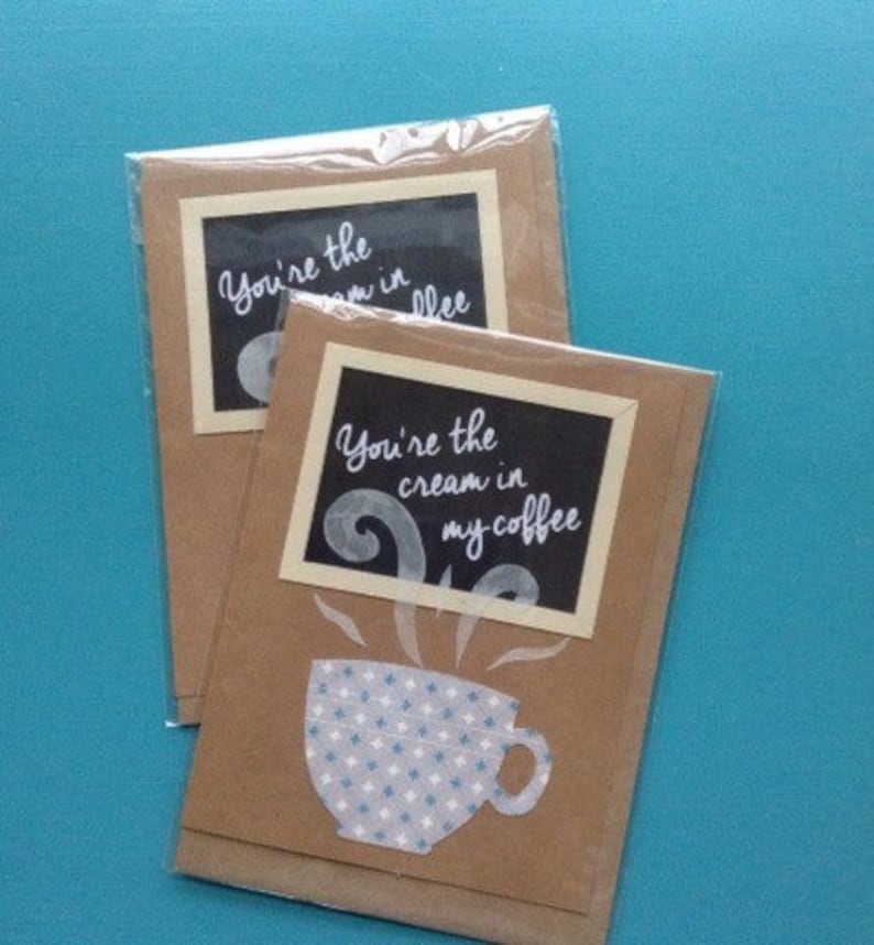 just like you and your partner or best friend! A perfect combination You/'re the Cream in my Coffee RomanticDatingAnniversary card