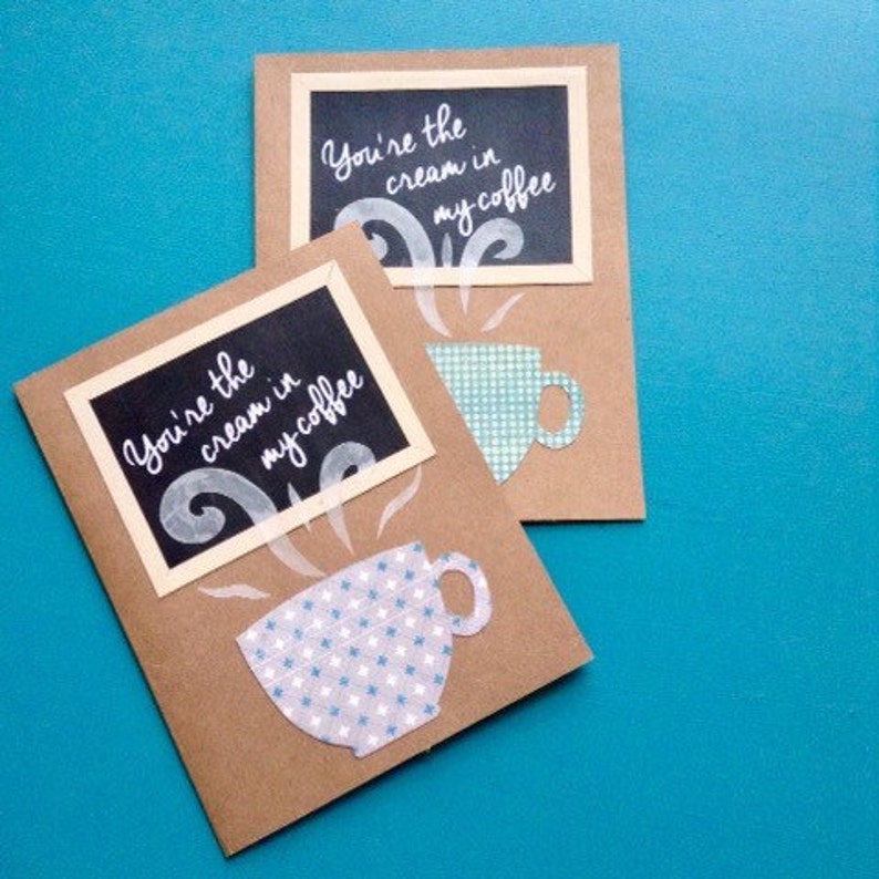 just like you and your partner or best friend! A perfect combination You/'re the Cream in my Coffee RomanticDatingAnniversary card