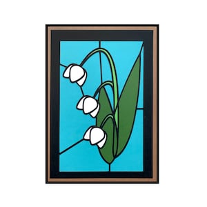 Carte de sympathie, vitrail muguet