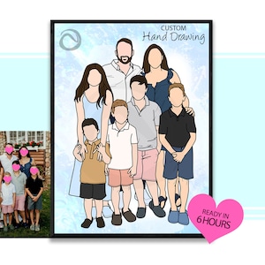 Custom Digital Portrait, Couple Portrait From Photo, Faceless Portrait, Couple Portrait,  Wedding Gift, illustration