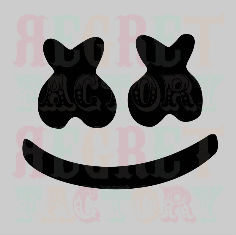 Marshmello Head Helmet SVG Digital Printable Download Etsy