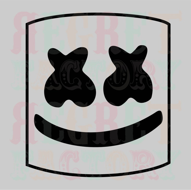 Marshmello Head Helmet SVG Digital Printable Download Etsy