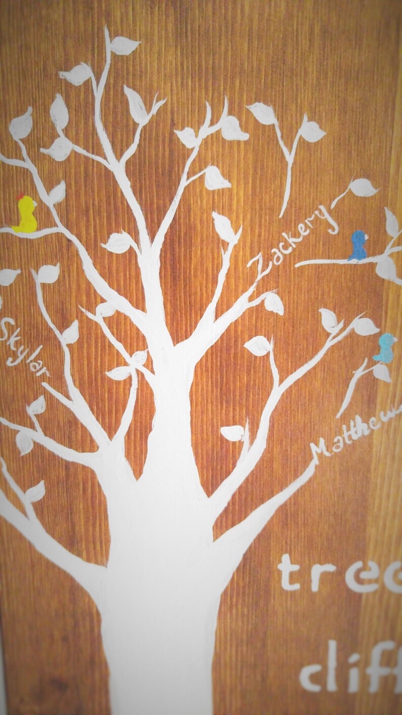 Wooden Wall Art Blended Family Tree Like Branches on a Etsy