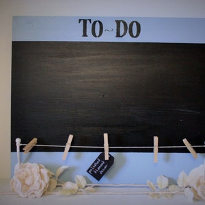 Chalkboard To Do List - Mail Organizer - Key Holder-  Rustic Wall Organizer- Wooden Home Organizer- Reminder Board - Rustic Home Decor