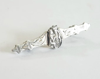 Vintage Sterling Silver Religious Pin Our Lady of Mt. Carmel F.S. Co. Catholic Devotional