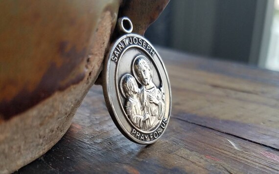 Vintage Bliss STERLING Solid Silver Catholic Reli… - image 2