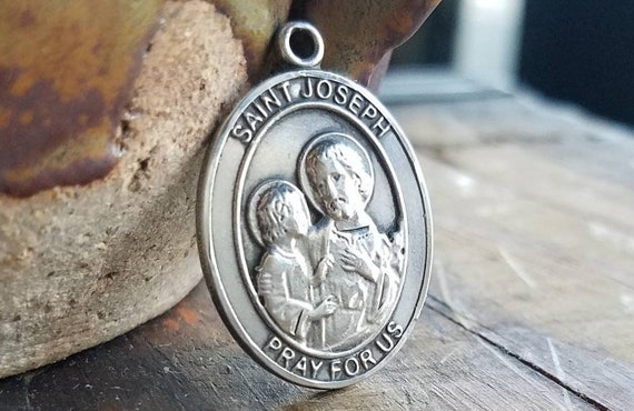 Vintage Bliss STERLING Solid Silver Catholic Reli… - image 1