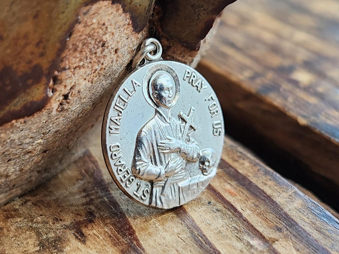 Vintage Sterling Silver St. Gerard Majella Catholic Religious Christian ...