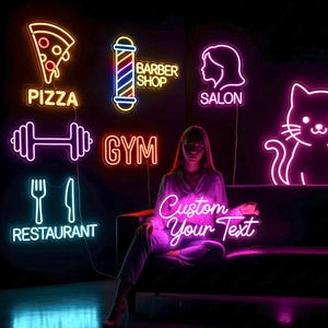 Personalized Neon Sign YOUR TEXT, business logo sign, Neon name sign bedroom, Neon Sign Wedding Light up name sign, Neon Sign wall decor