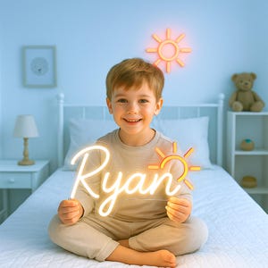 Custom Name Neon Sign: Kids Bedroom & Nursery Decor