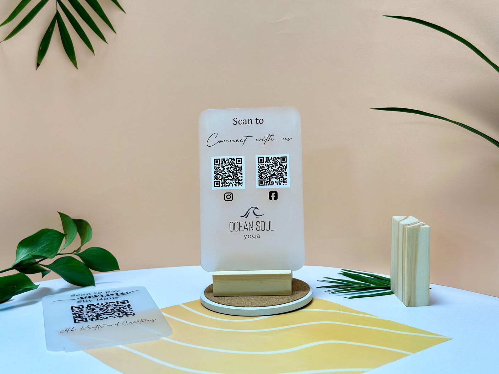 Custom Acrylic QR Code Sign: Social Media & Payment - Etsy
