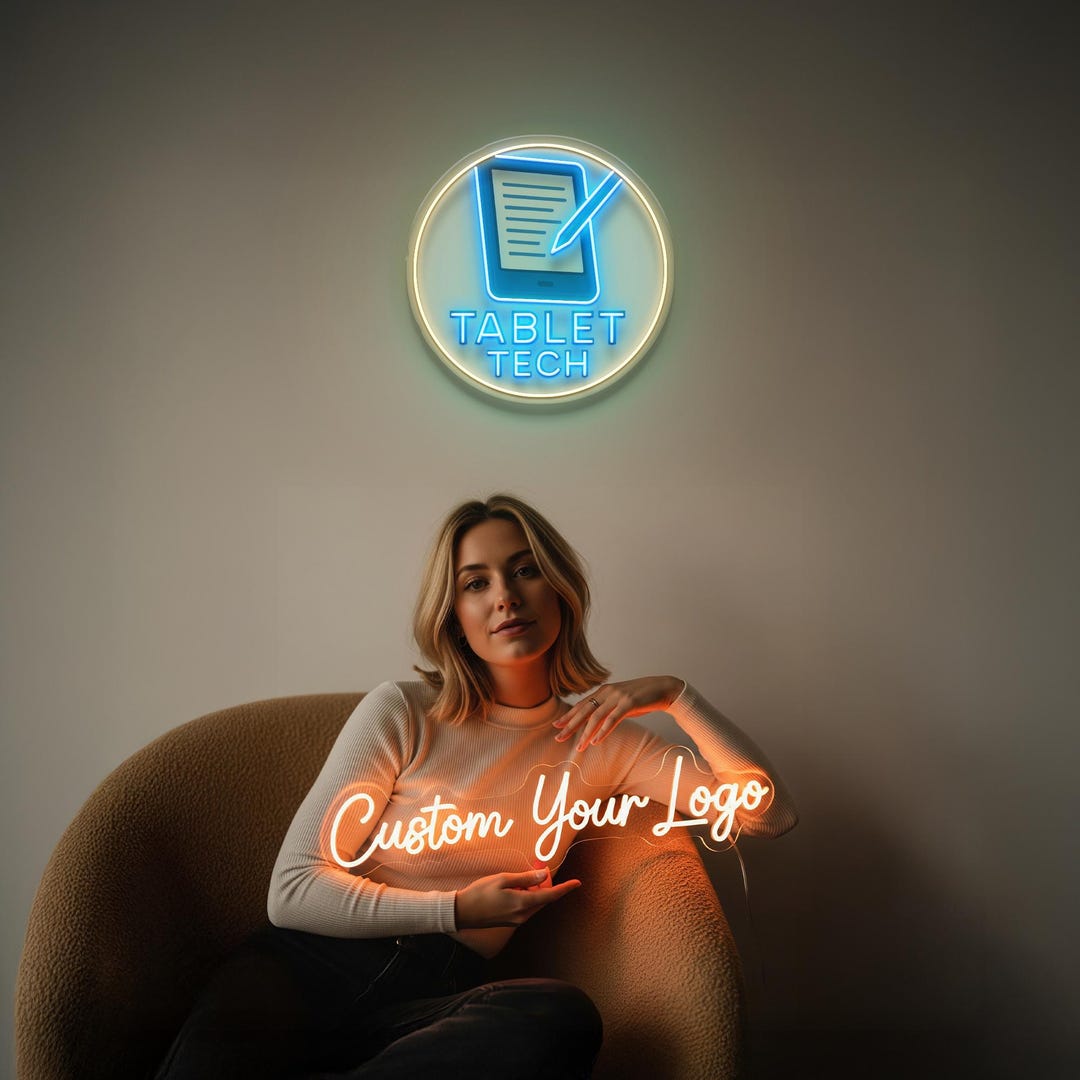 Custom LED Neon Logo Sign: Business Branding Wall Decor - Etsy