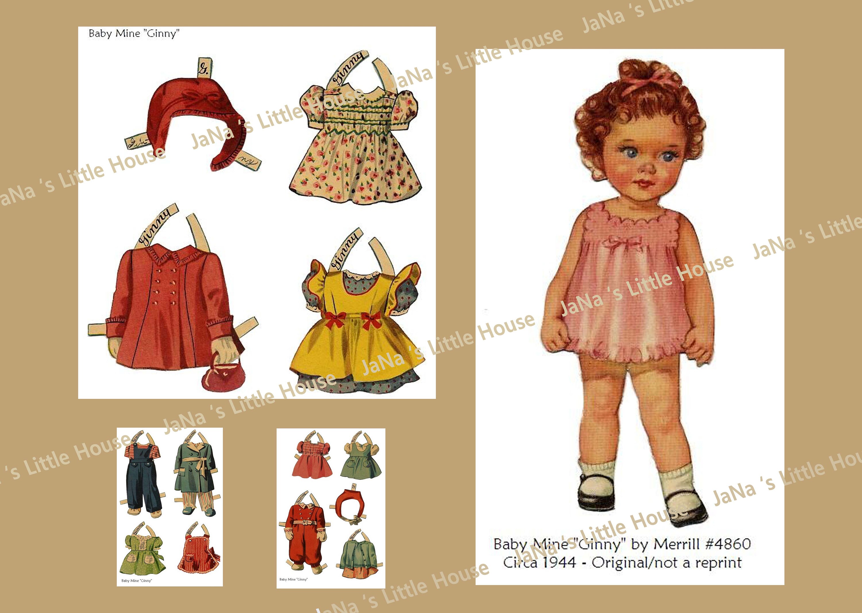 Paper Doll Vintage Printable Ginny Doll Instant-download - Etsy