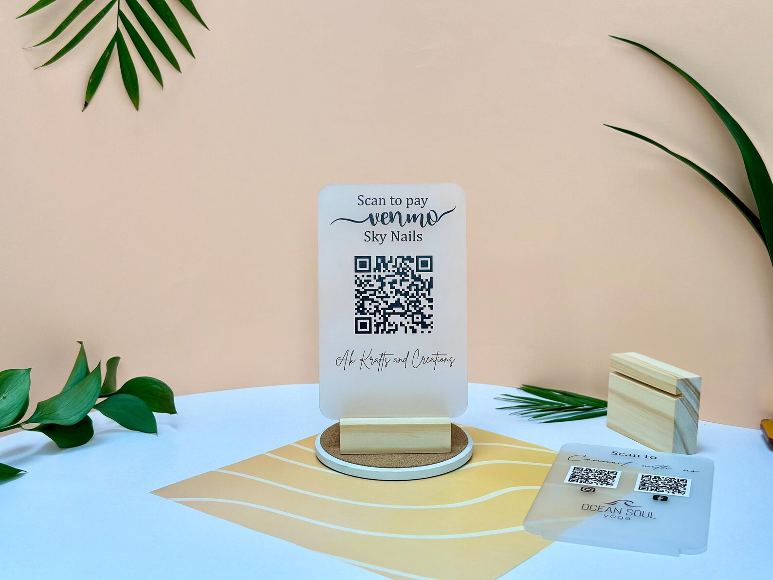 Custom Acrylic QR Code Sign: Social Media & Payment - Etsy