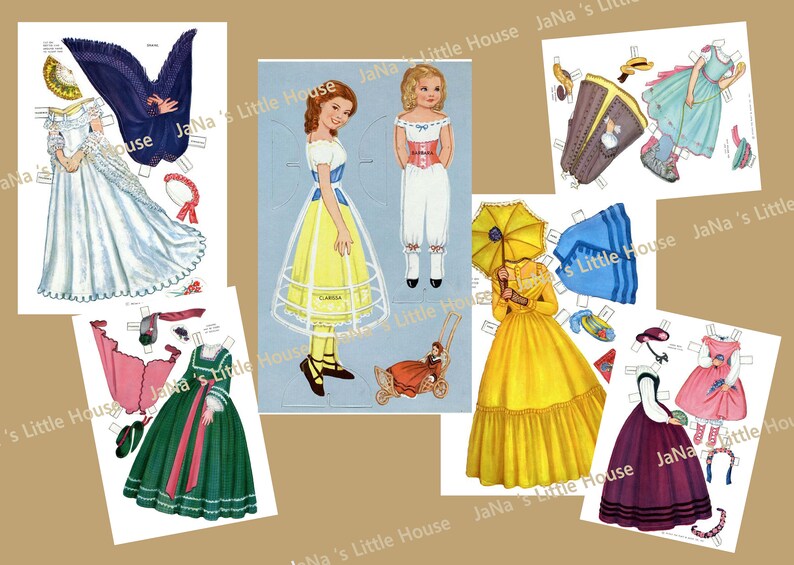 Paper Doll LITTLE THEATER Vintage Printable Instant - Etsy