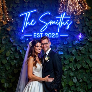 Placa de neon personalizada para casamento: luz LED decorativa personalizada