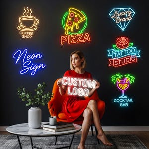 Neon light sign for wall Business | Brand Wall Sign Office Shop Logo Sign