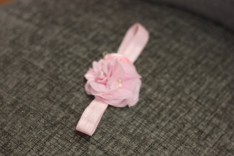 Pink Flower Headband