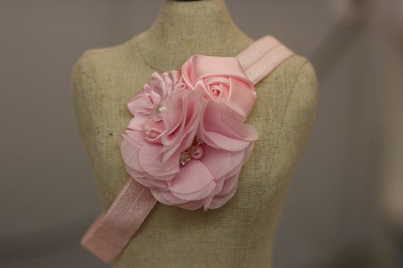 Pink Flower Headband