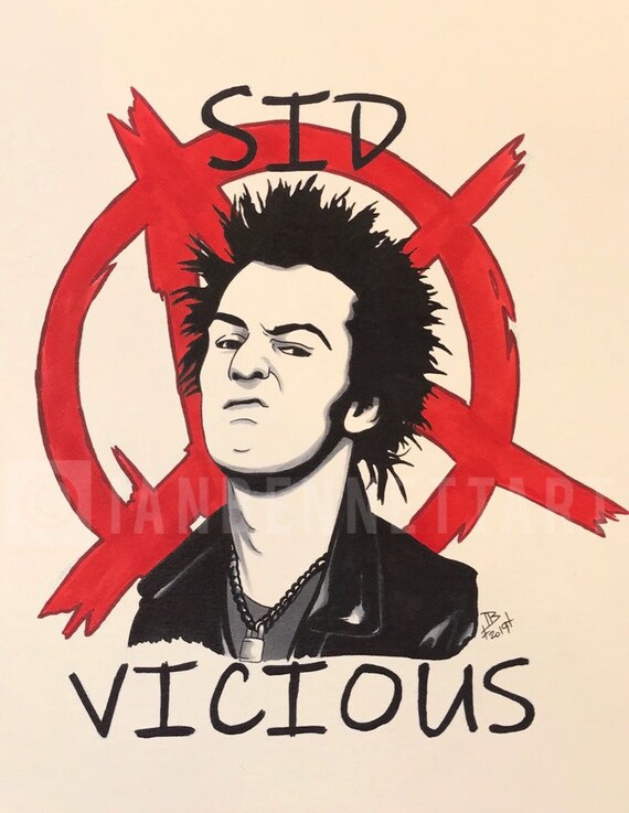 Sid Vicious Portrait Etsy