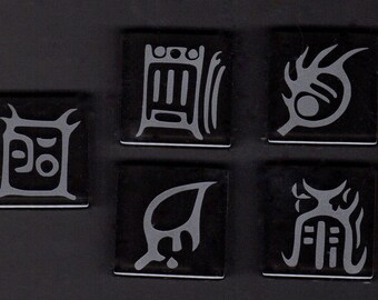 5 Sacred Mountains of China Mosaic Tile Set