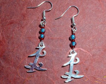 Parabatai Rune Czech Glass Bead Dangle Earrings