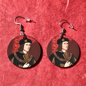 King Richard III of England Earrings War of the Roses