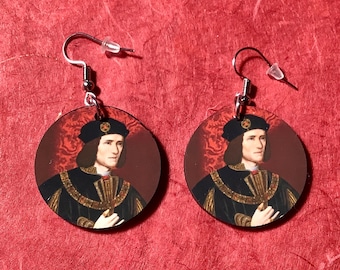 King Richard III of England Earrings War of the Roses