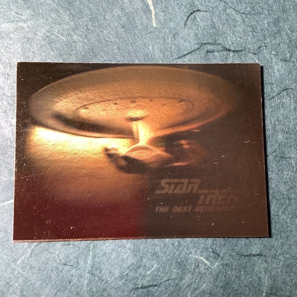 Star Trek TNG Enterprise D Gold Hologram 05H Trading Card Impel 1992