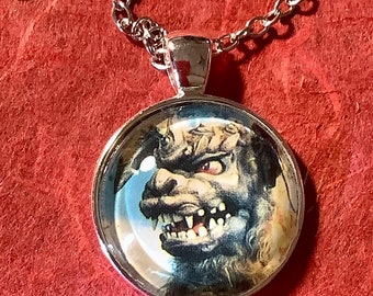 King Caesar Pendant Giant Monster Kaiju Gojira Necklace 24 inch Godzilla vs Mechagodzilla
